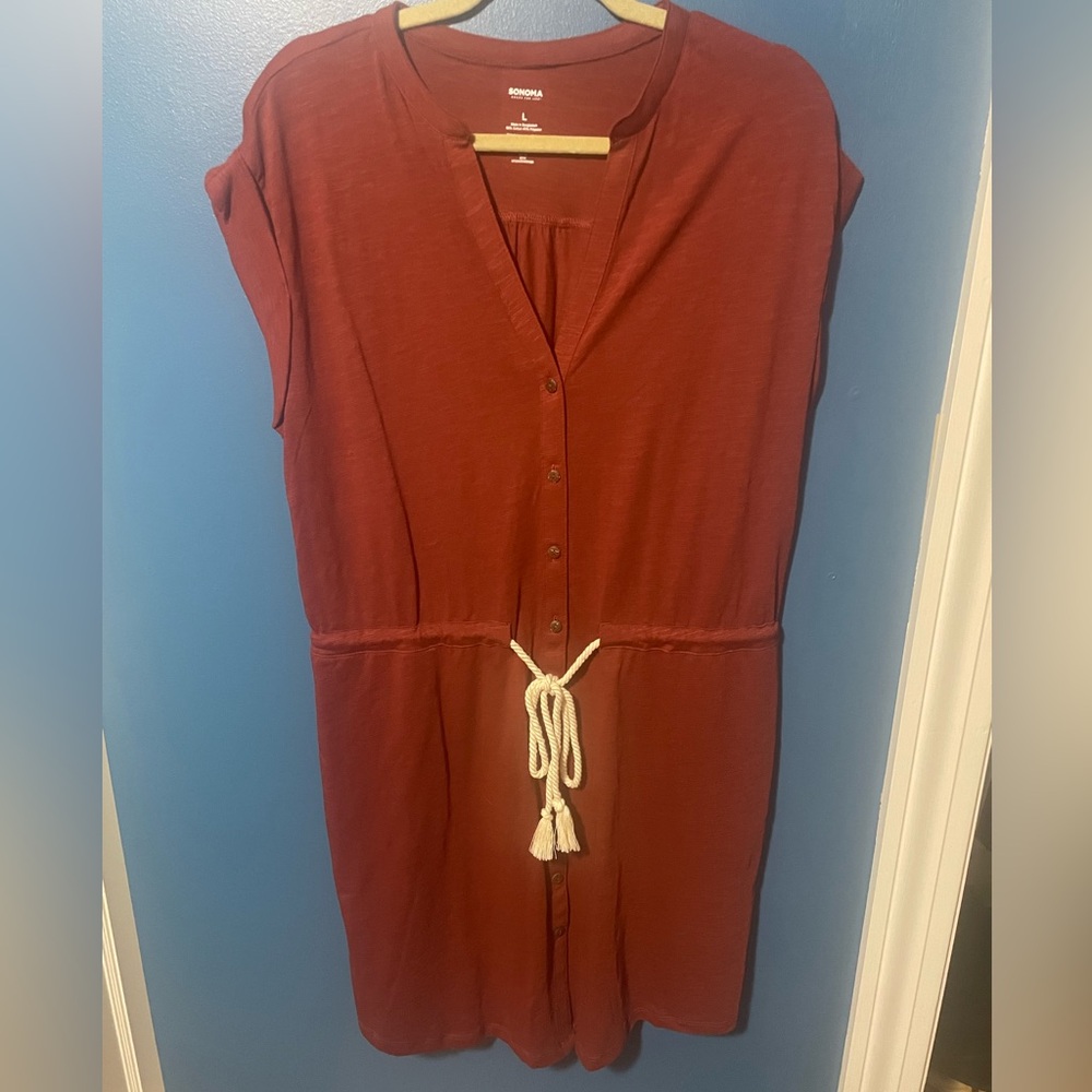 Sonoma Brick Red Dress